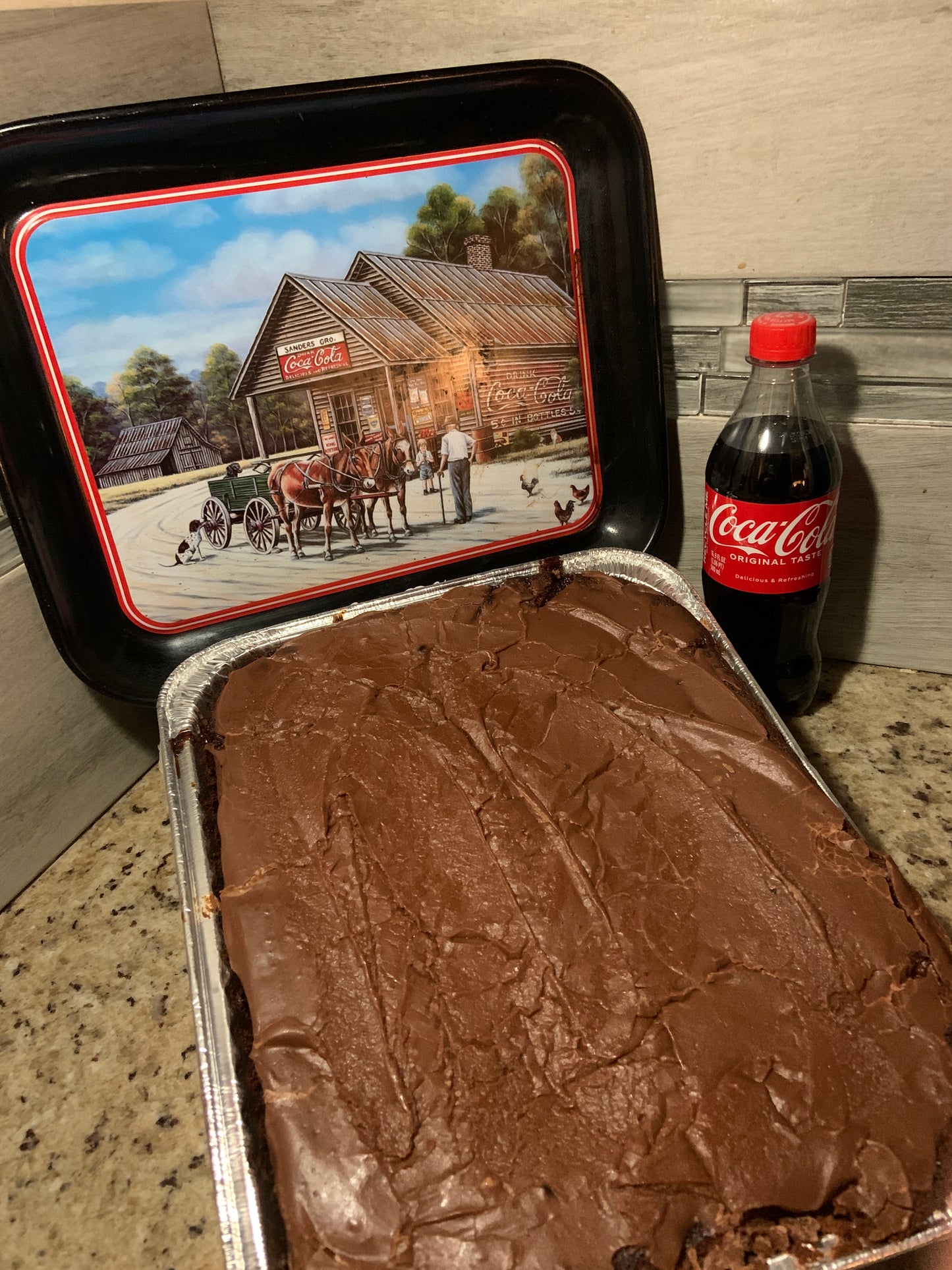 Coca Cola sheet cake